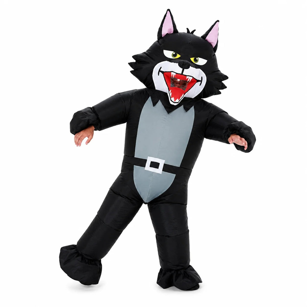 Inflatable Wolf Costume – Funny Black Wolf Halloween Outfit