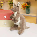 Mother and Baby Kangaroo Plush Toy – Cute Stuffed Animal with Joey