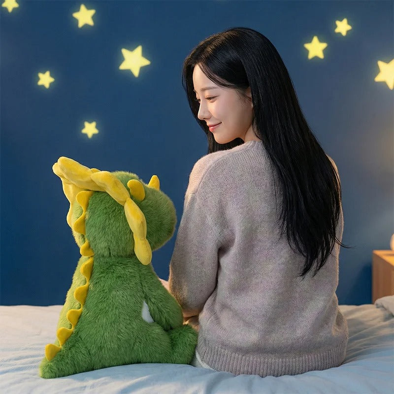 Cute Green Triceratops Plush Toy