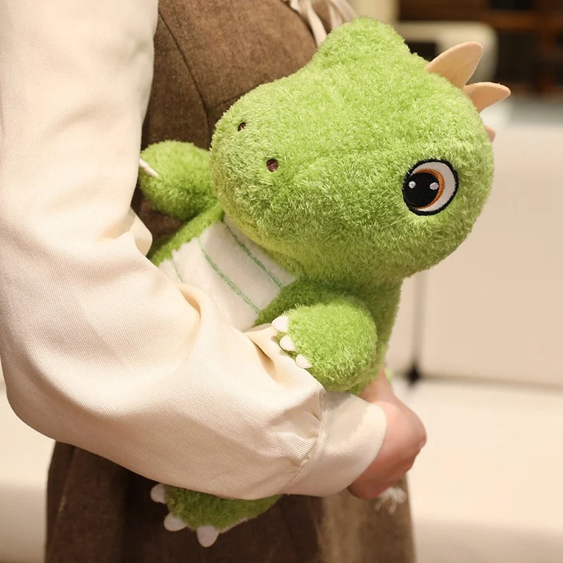 Cute Big-Eyed Dinosaur Plush Toy – Soft Green Dino Stuffed Animal