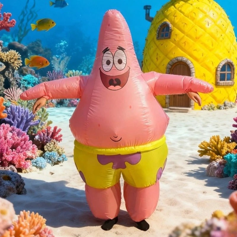 Inflatable Pink Starfish Costume – Funny Full Body Party Outfit
