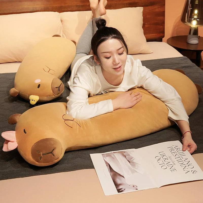 Cute Capybara Long Sleeping Pillow Plush Toy