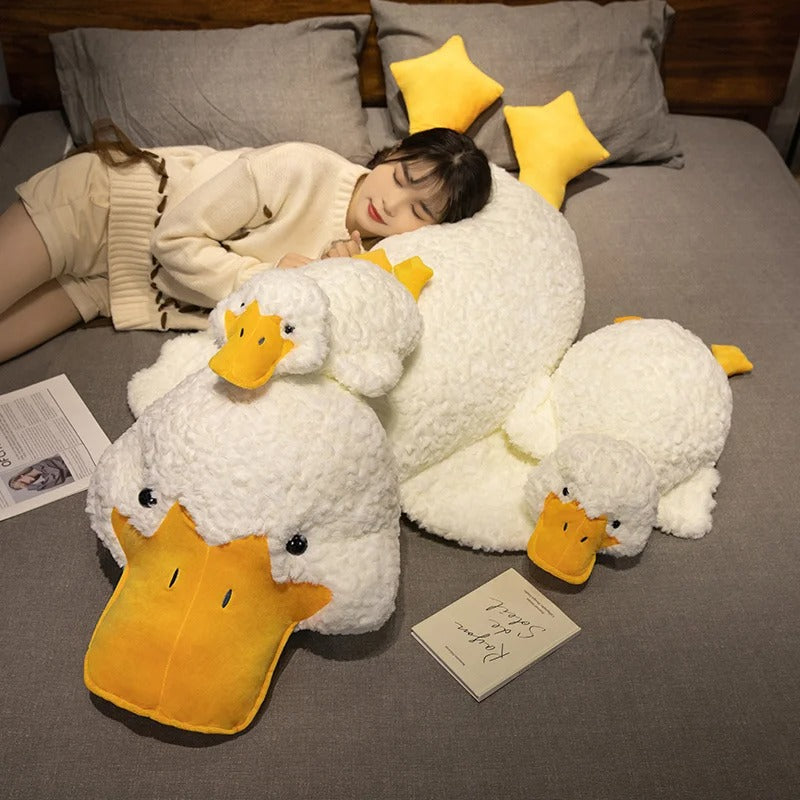 Big Stuffed Animal Duck Plush Toy – Soft Duck Plush Pillow Mat Sleeping Cushion
