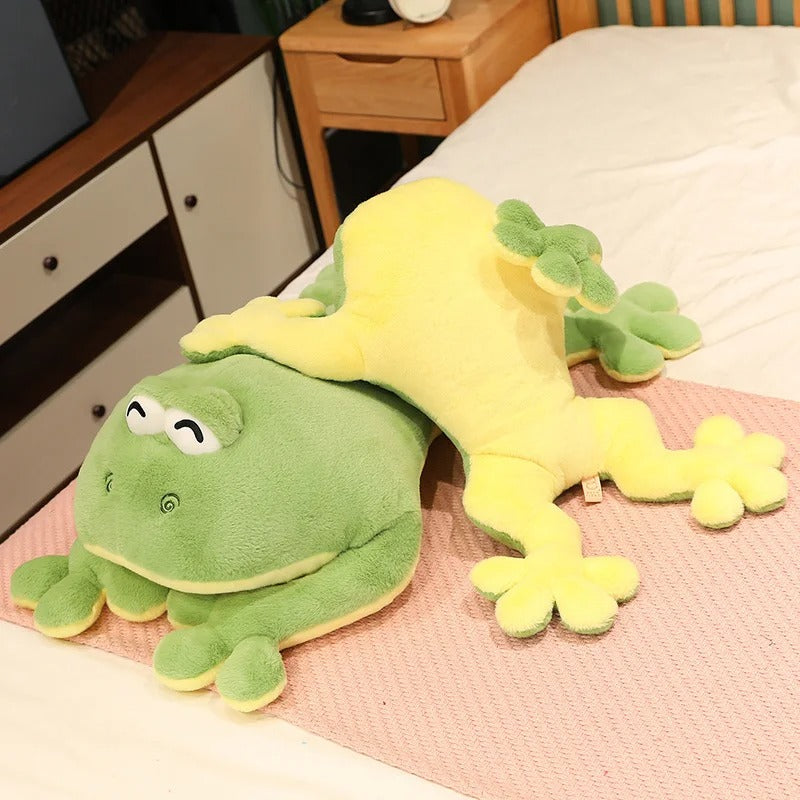 Cute Green Frog Plush Toy – Soft Long Frog Stuffed Animal