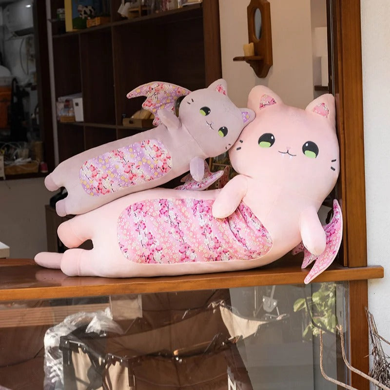 Pink & Purple Sakura Cat Flying Wings Plush Toy