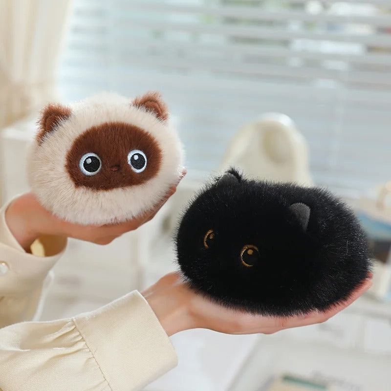 Cute Cat Plush Toy – Black, Siamese, Calico & Brown Cat Stuffed Doll