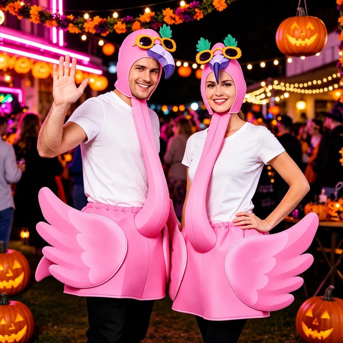Pink Flamingo Costume – Adult Bird Fancy Dress Outfit