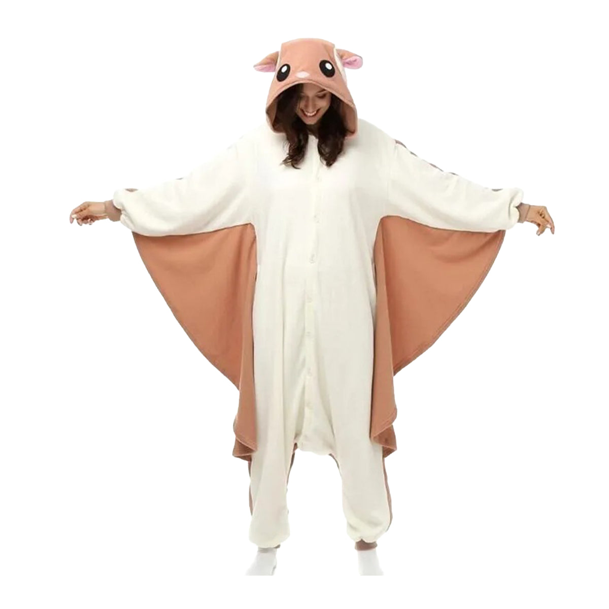 Flying Squirrel Costume Adult Kigurumi Onesie Cosplay Pajamas Unisex Halloween Costume Christmas Sleepwear Party Outfit