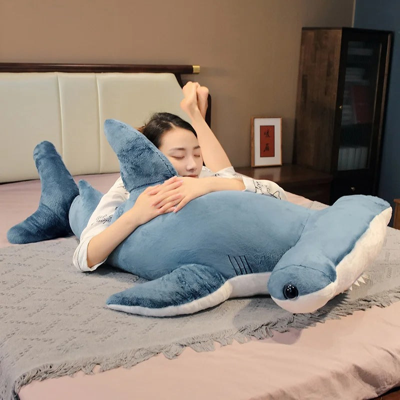 Giant Whale Plush Toy – Soft Huggable Ocean Animal Pillow