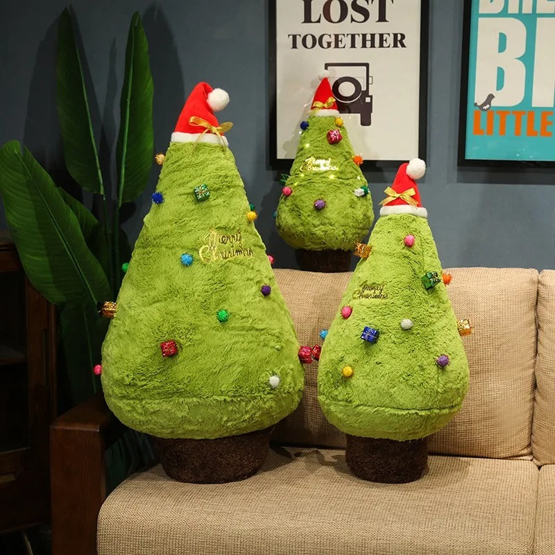 Christmas Tree Plush Pillow – Evergreen Holiday Decoration