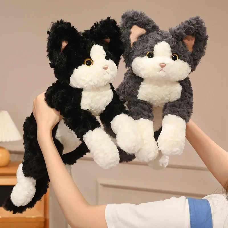Cute Lying Cat Plush Toy – Soft Stuffed Animal