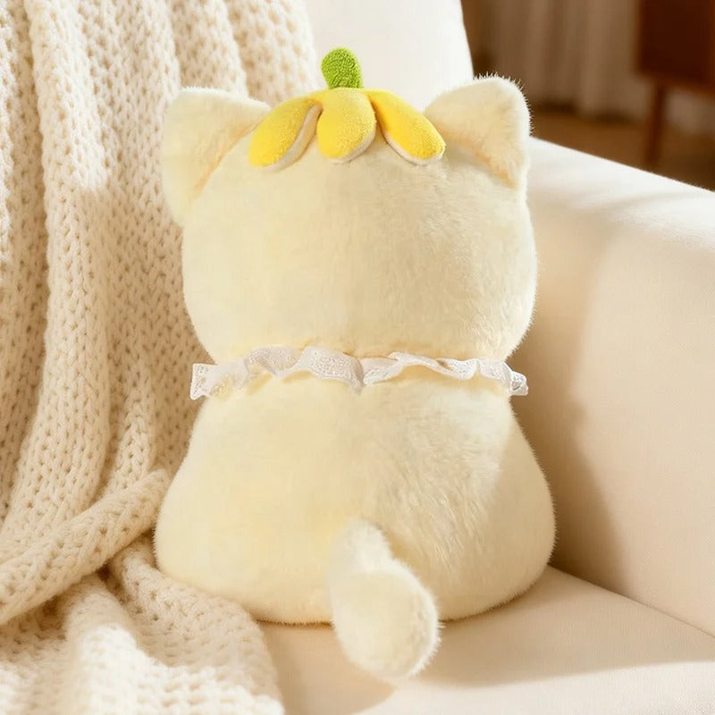 Kawaii Banana Cat Plush – Cute Soft Stuffed Animal