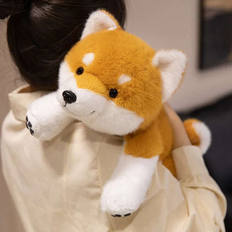 Cute Shiba Inu Plush Toy – Soft Japanese Dog Stuffed Animal, Adorable Puppy Pillow