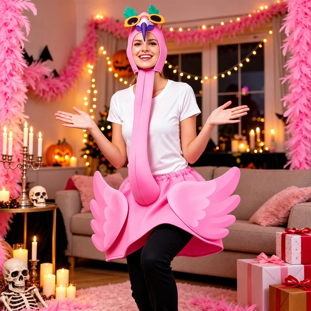 Pink Flamingo Costume – Adult Bird Fancy Dress Outfit
