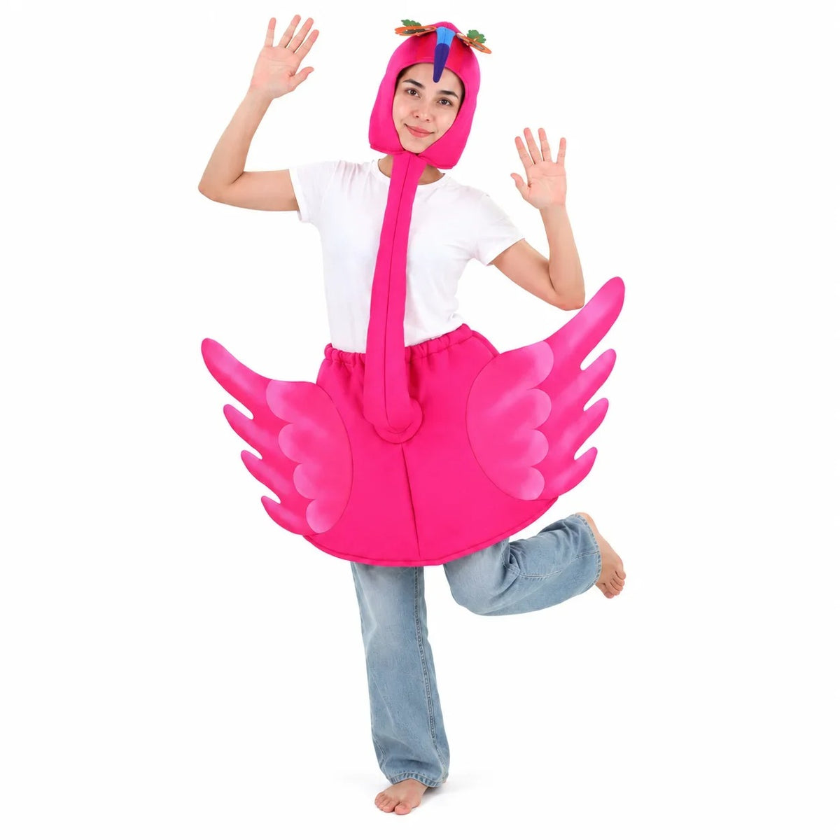 Pink Flamingo Costume – Adult Bird Fancy Dress Outfit
