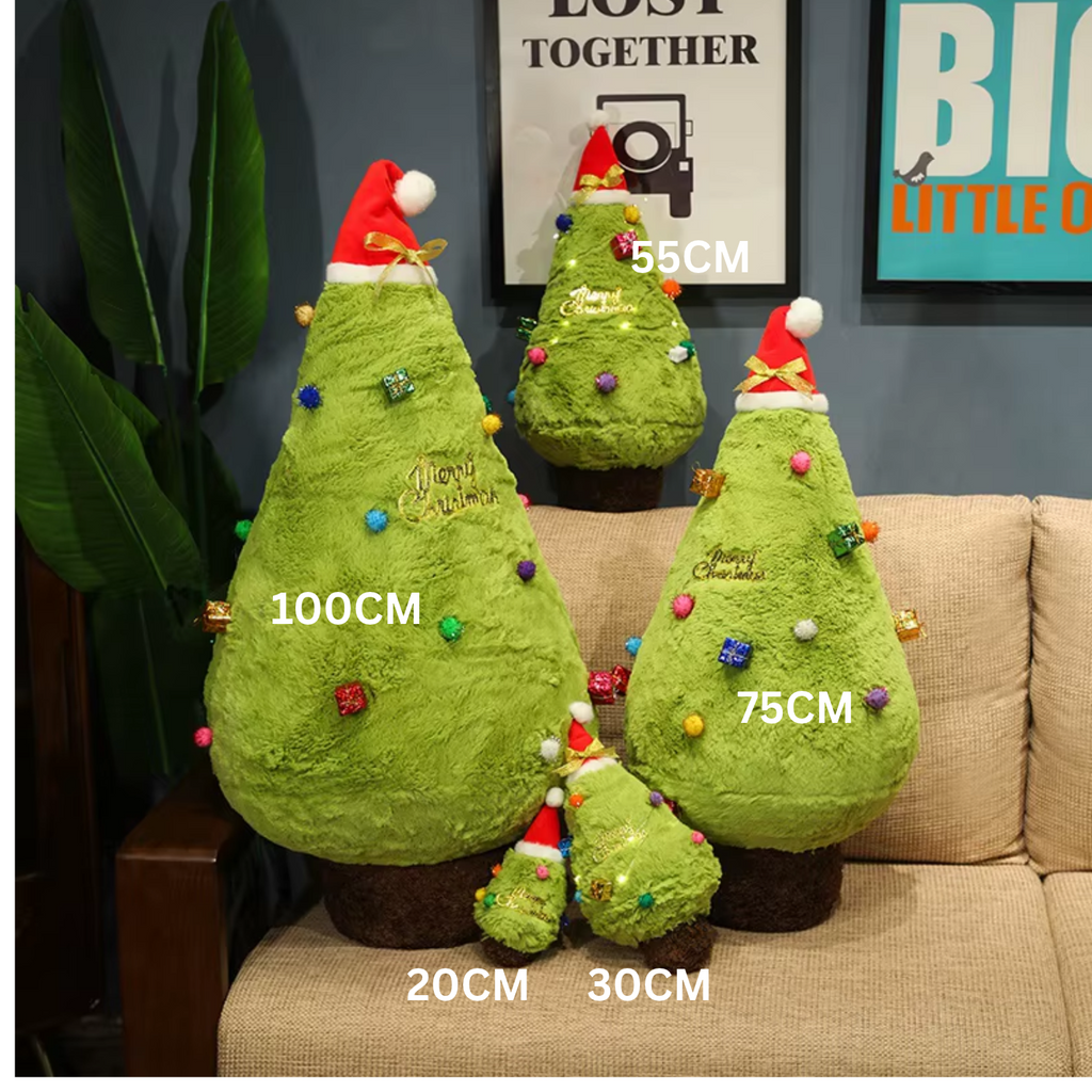 Christmas Tree Plush Pillow – Evergreen Holiday Decoration