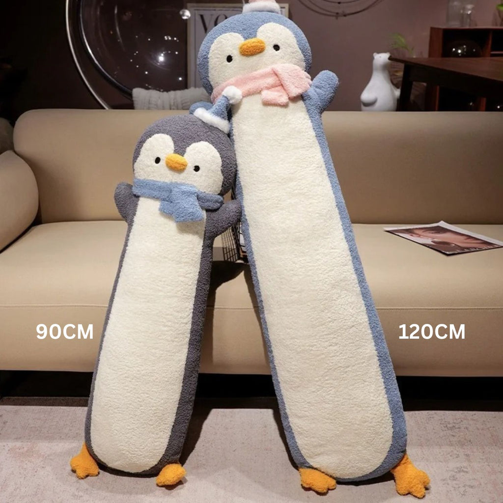 Cute Long Penguin Plush Pillow – Soft Cuddly Cartoon Penguin