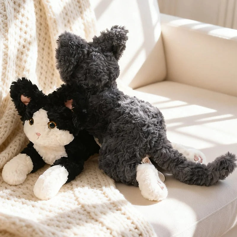 Cute Lying Cat Plush Toy – Soft Stuffed Animal