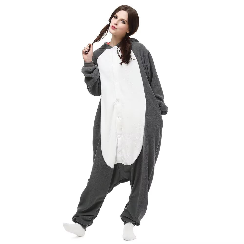 Bad Wolf Costume Adult Kigurumi Onesie Cosplay Pajamas Unisex Halloween Christmas Sleepwear Party Outfit