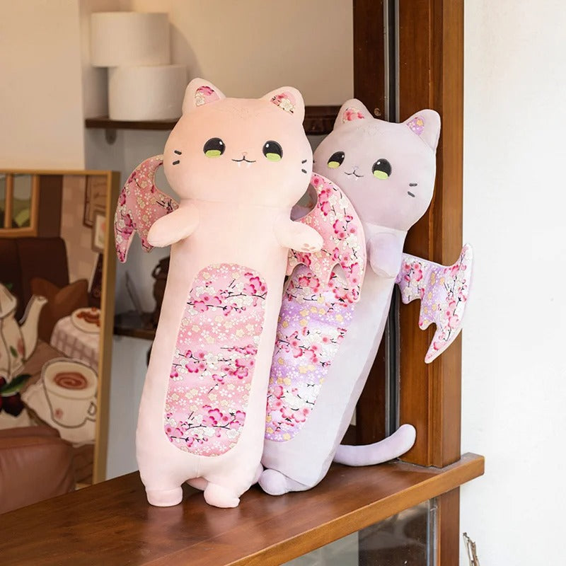 Pink & Purple Sakura Cat Flying Wings Plush Toy