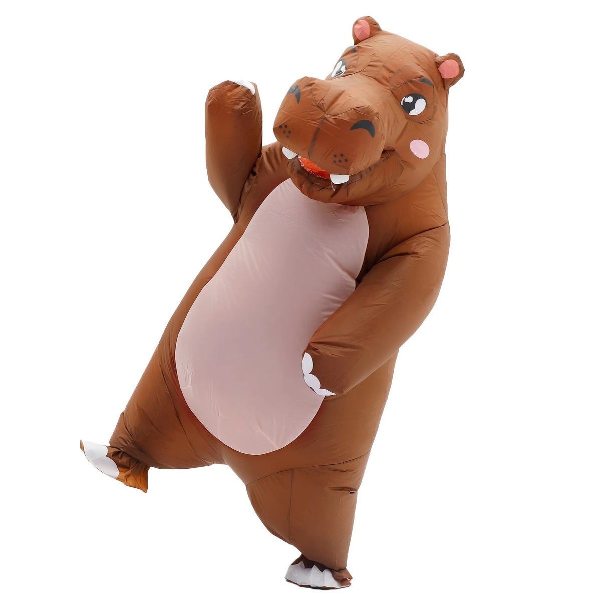 Inflatable Hippo Costume – Funny Purple Animal Halloween Outfit