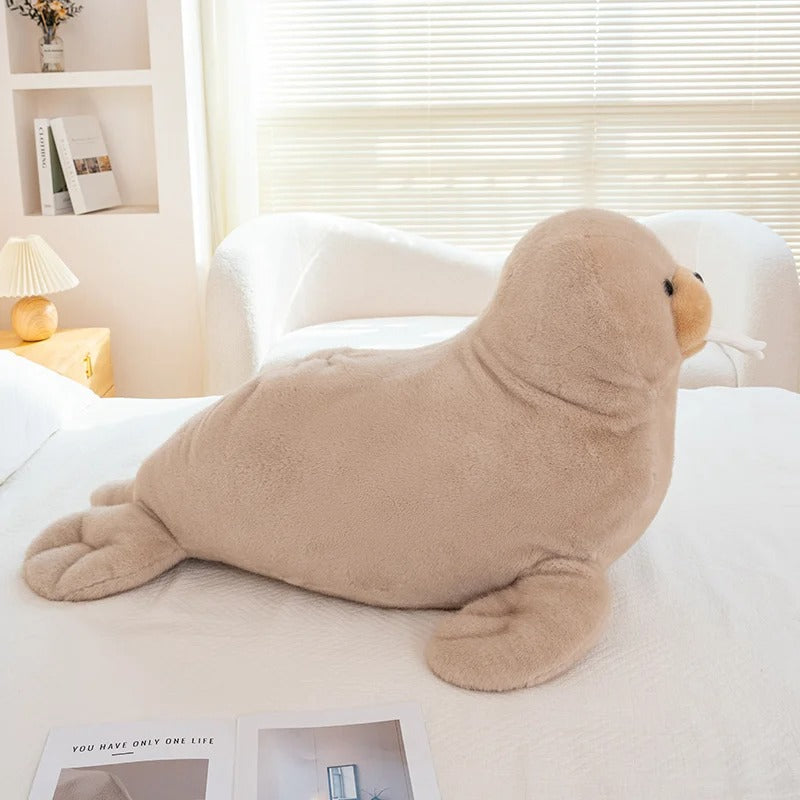 Adorable Walrus Plush Toy – Soft Fluffy Chubby Stuffed Animal