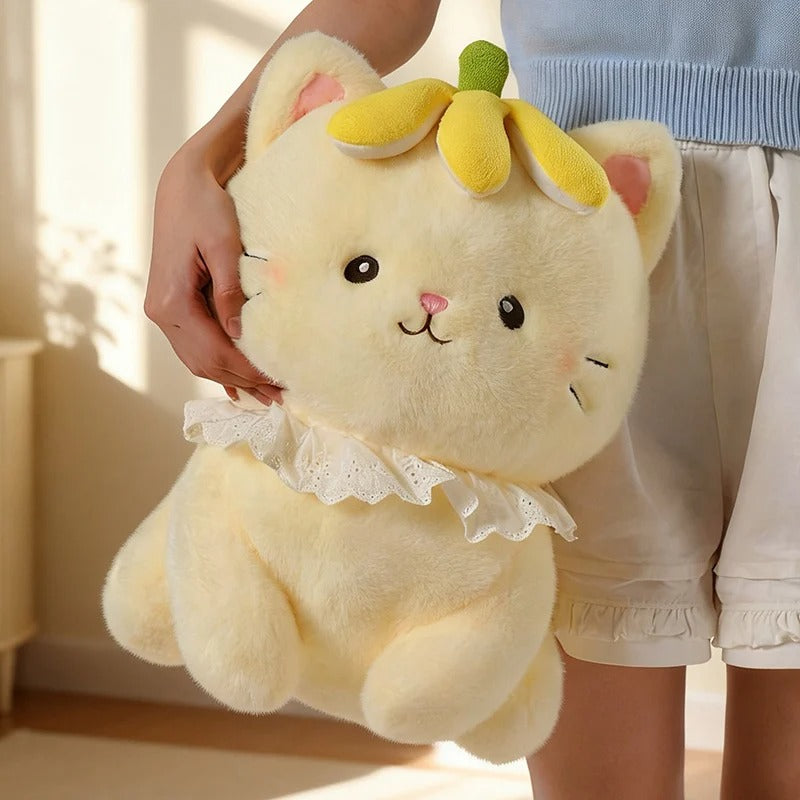 Kawaii Banana Cat Plush – Cute Soft Stuffed Animal