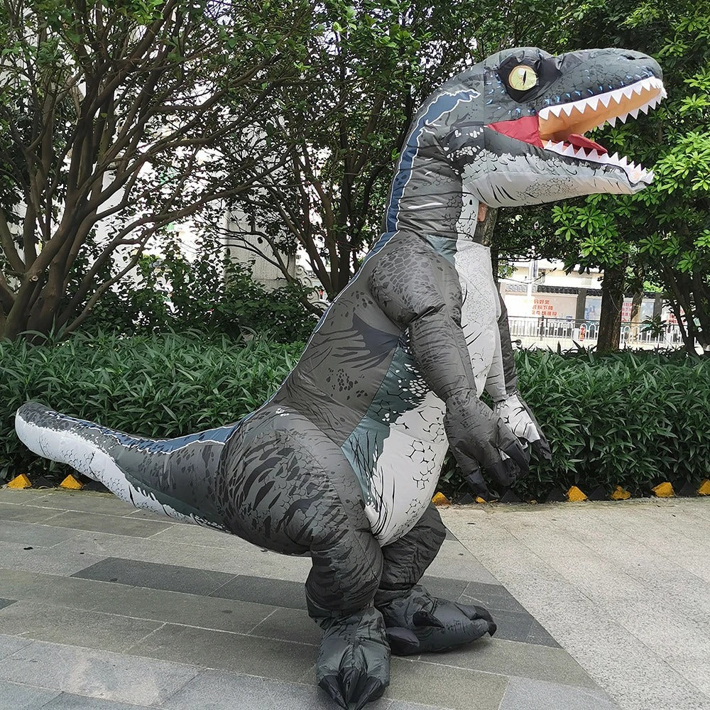 Inflatable T-Rex Dinosaur Costume – Dark Grey Dinosaur Outfit