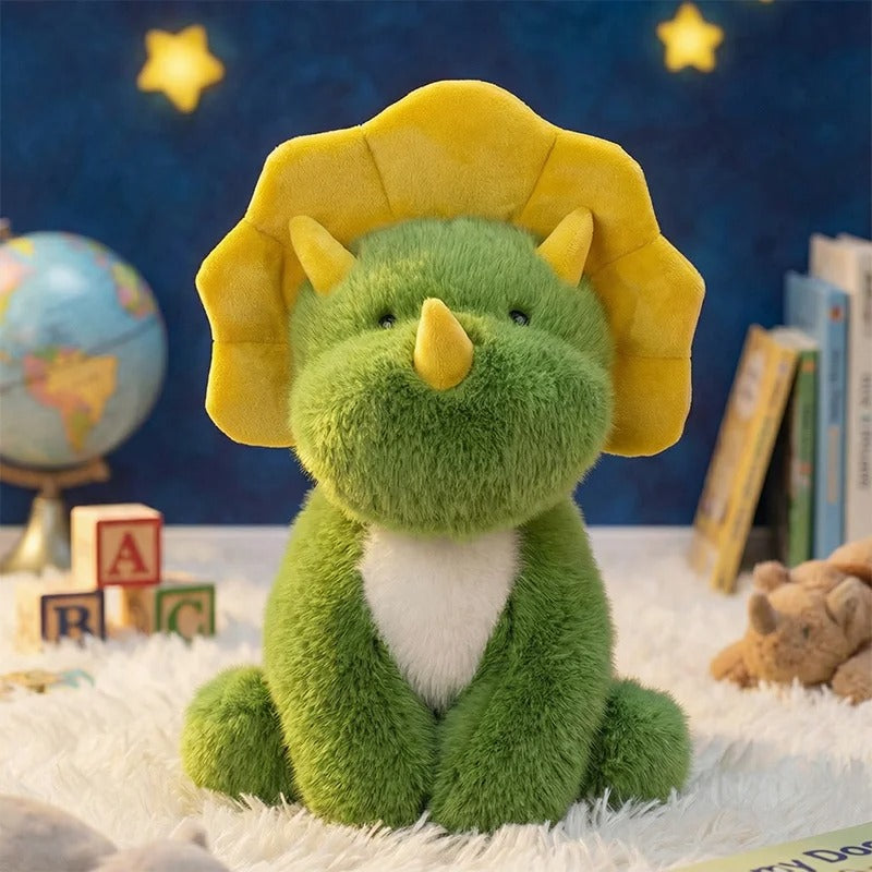 Cute Green Triceratops Plush Toy