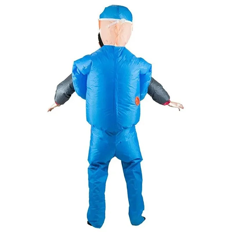 Inflatable Surgeon Carrying Man Costume – Funny Halloween Doctor Outfit