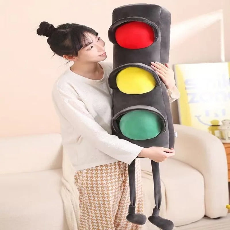 Traffic Light Plush Toy – Cute Red, Yellow & Green Signal Light Stuffed Doll