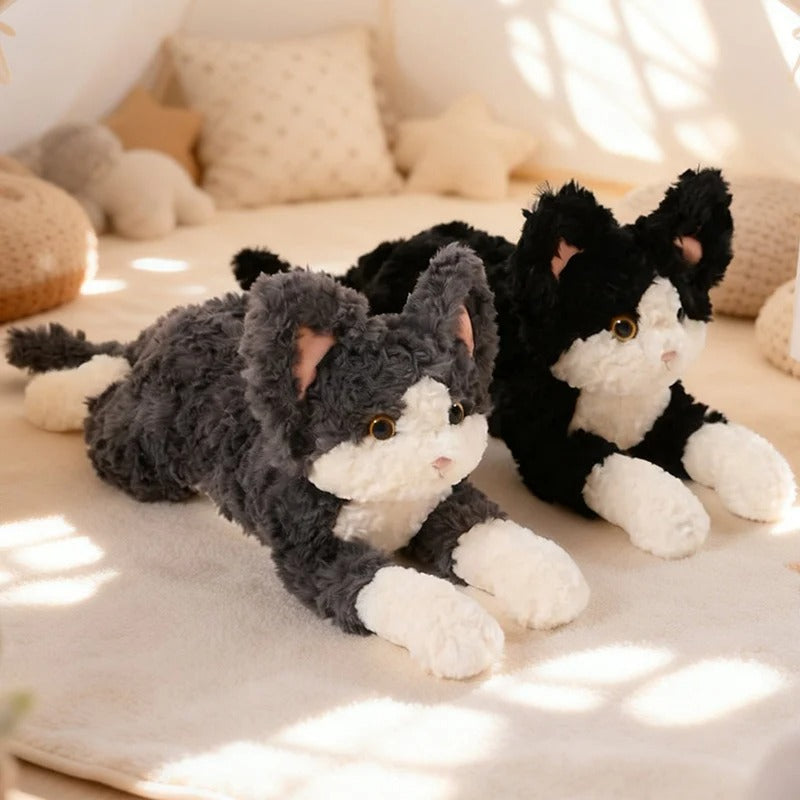 Cute Lying Cat Plush Toy – Soft Stuffed Animal