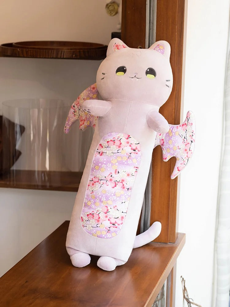 Pink & Purple Sakura Cat Flying Wings Plush Toy