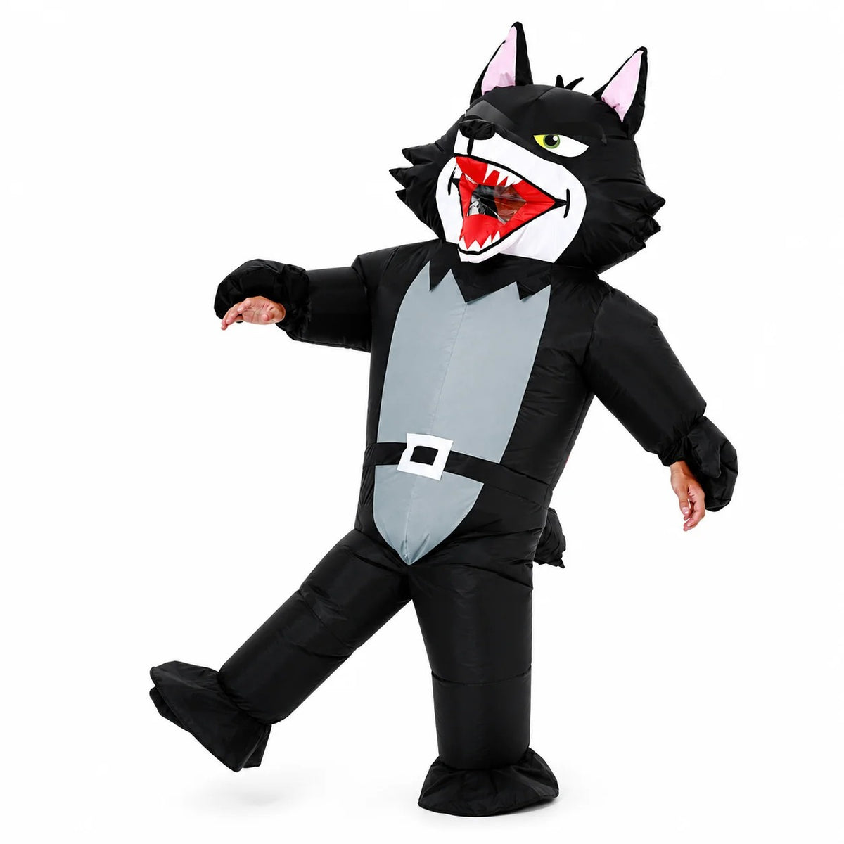 Inflatable Wolf Costume – Funny Black Wolf Halloween Outfit