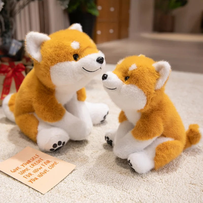 Cute Shiba Inu Plush Toy – Soft Japanese Dog Stuffed Animal, Adorable Puppy Pillow