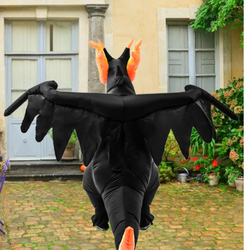 Inflatable Fire-Breathing Dragon Costume – Black Fantasy Dragon Outfit