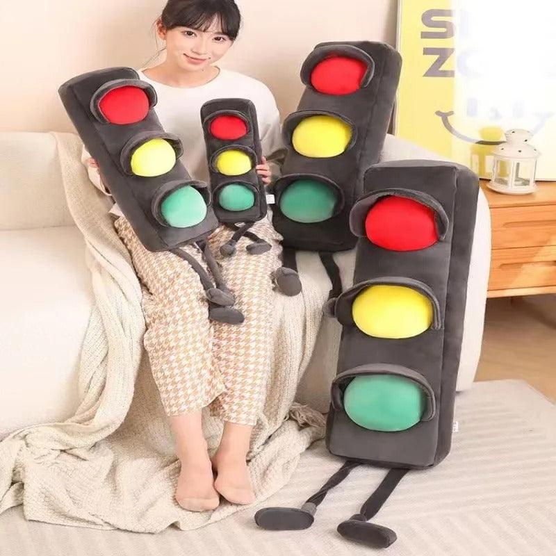 Traffic Light Plush Toy – Cute Red, Yellow & Green Signal Light Stuffed Doll