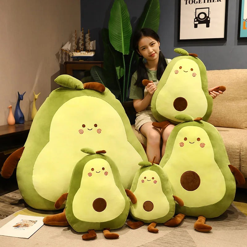 Giant Avocado Plush Toy – Soft Fruit Pillow