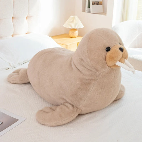 Adorable Walrus Plush Toy – Soft Fluffy Chubby Stuffed Animal