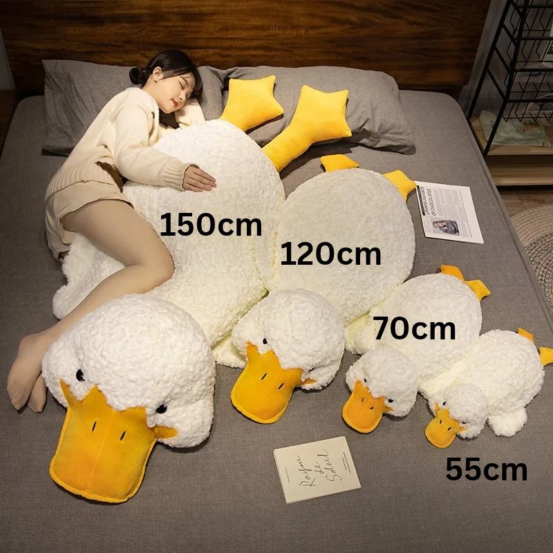 Big Stuffed Animal Duck Plush Toy – Soft Duck Plush Pillow Mat Sleeping Cushion