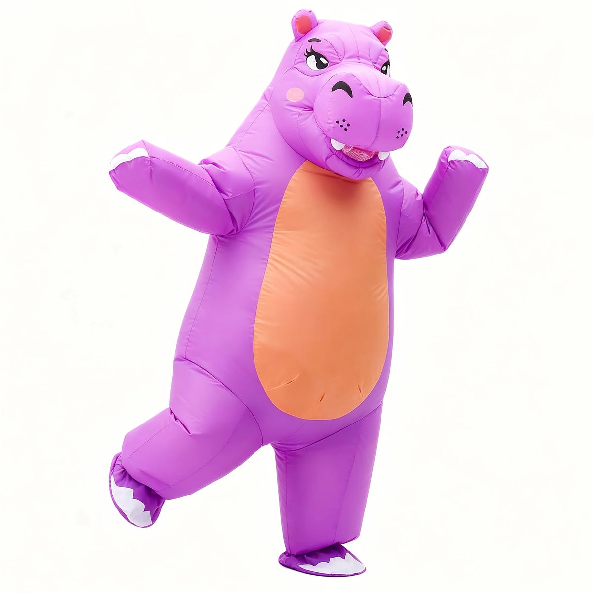 Inflatable Hippo Costume – Funny Purple Animal Halloween Outfit