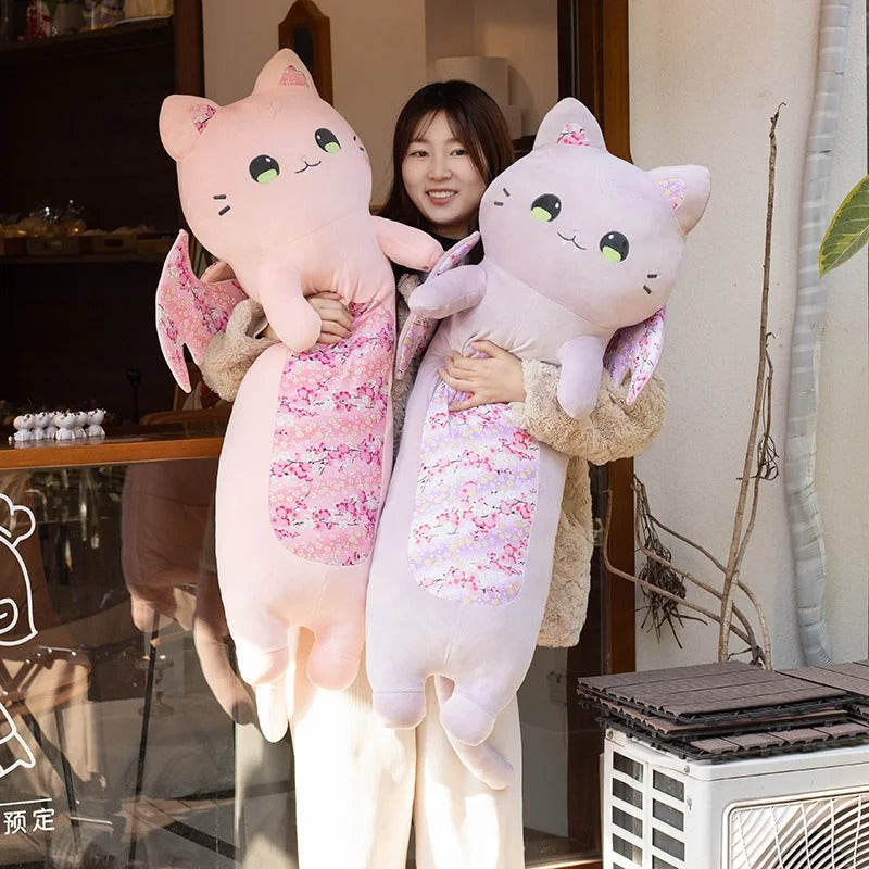 Pink & Purple Sakura Cat Flying Wings Plush Toy