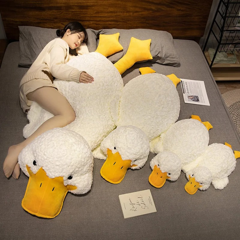 Big Stuffed Animal Duck Plush Toy – Soft Duck Plush Pillow Mat Sleeping Cushion