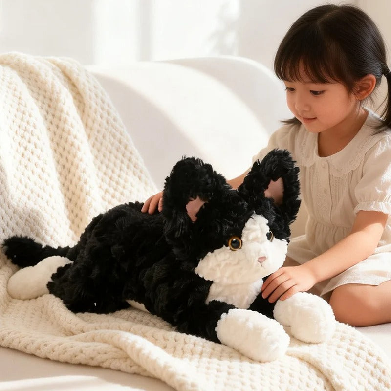 Cute Lying Cat Plush Toy – Soft Stuffed Animal