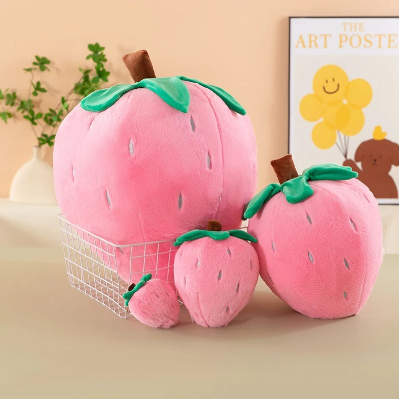 Strawberry Plush Pillow – Soft & Cuddly Fruit Cushion