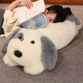 Fluffy Lying Dog Plush Pillow – Soft Cuddly Stuffed Animal