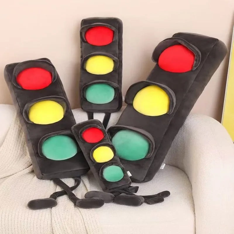 Traffic Light Plush Toy – Cute Red, Yellow & Green Signal Light Stuffed Doll