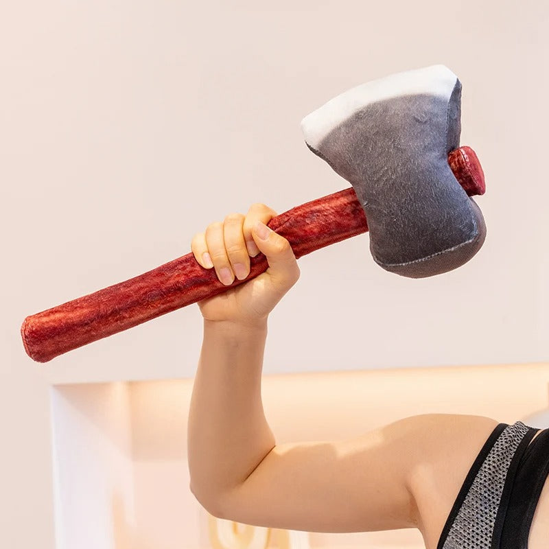 Axe & Hammer Plush Toys – Funny Soft Tool Stuffed Cushions