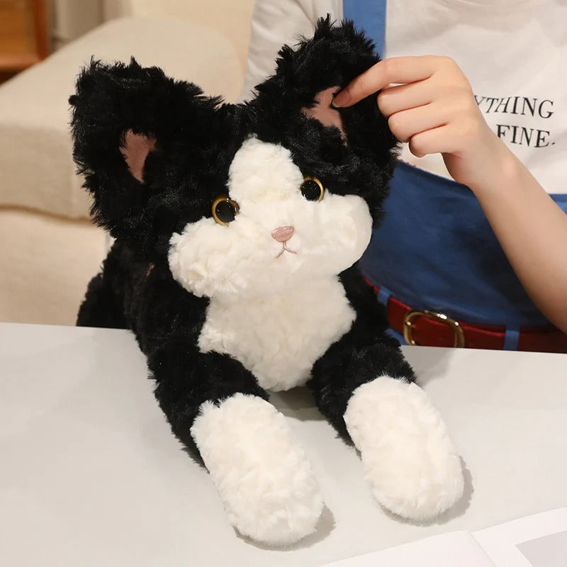 Cute Lying Cat Plush Toy – Soft Stuffed Animal