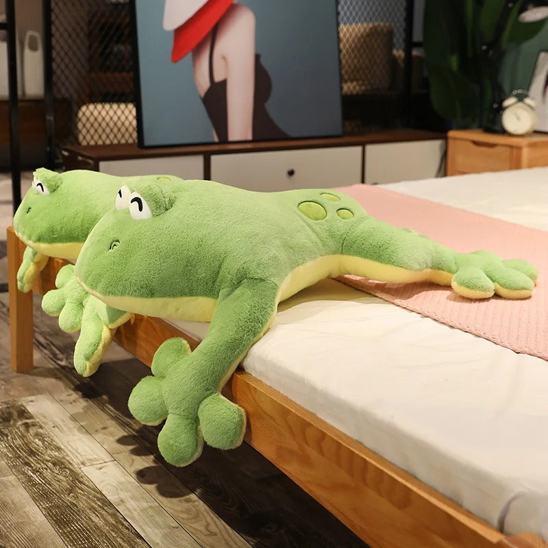Cute Green Frog Plush Toy – Soft Long Frog Stuffed Animal